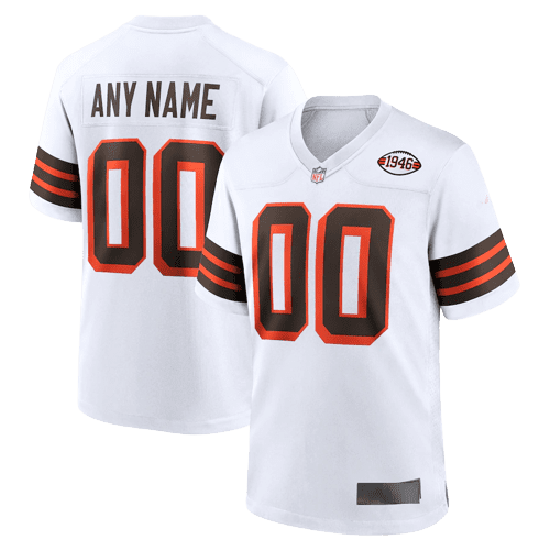 Nike Cleveland Browns Away White Team Stitched Jersey