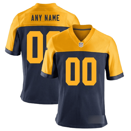 Nike Green Bay Packers Yellow/Navy Alternate Team Stitched Jersey