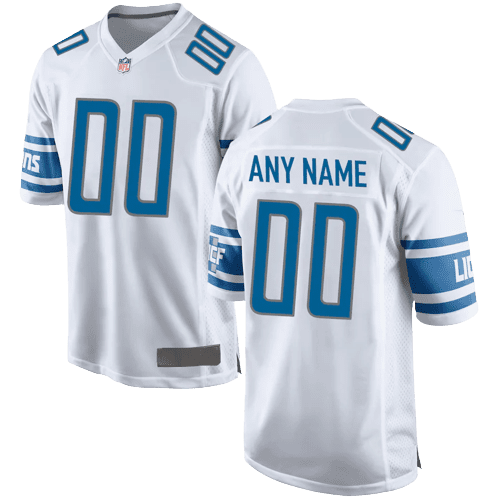 Nike Detroit Lions Away White Team Stitched Jersey