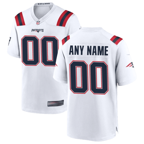 Nike New England Patriots Away White Team Stitched Jersey