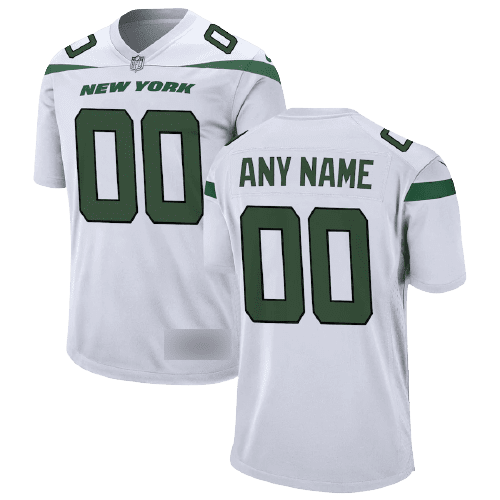 Nike New York Jets Away White Team Stitched Jersey