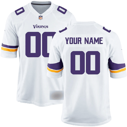 Nike Minnesota Vikings Away White Team Stitched Jersey