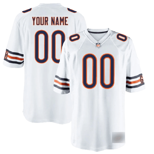 Nike Chicago Bears Away White Team Stitched Jersey