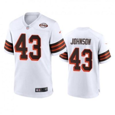 Men's Cleveland Browns #43 John Johnson Nike 1946 Collection Alternate Game Limited NFL Jersey - White