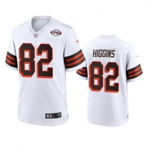 Men's Cleveland Browns #82 Rashard Higgins Nike 1946 Collection Alternate Game Limited NFL Jersey - White