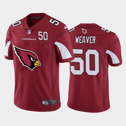 Arizona Cardinals #50 Evan Weaver Red Nike Big Team Logo Player Vapor Limited NFL Jersey