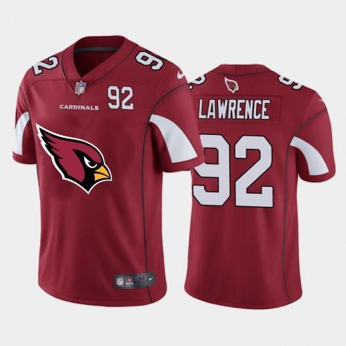 Arizona Cardinals #92 Rashard Lawrence Red Nike Big Team Logo Player Vapor Limited NFL Jersey