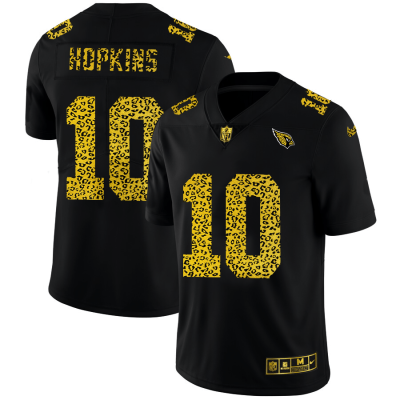 Arizona Cardinals #10 DeAndre Hopkins Nike Leopard Print Fashion Vapor Limited NFL Jersey Black