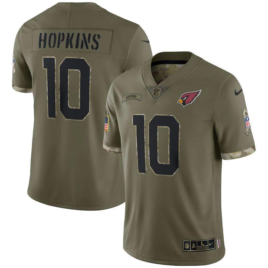 Arizona Cardinals #10 Deandre Hopkins Nike 2022 Salute To Service Limited Jersey - Olive