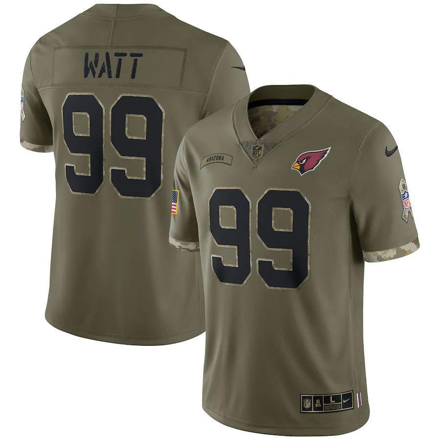 Arizona Cardinals #99 J.J. Watt Nike 2022 Salute To Service Limited Jersey - Olive