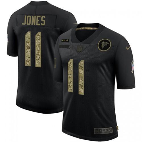 Atlanta Falcons #11 Julio Jones Nike 2020 Salute To Service Camo Limited NFL Jersey Black