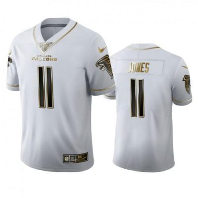 Atlanta Falcons #11 Julio Jones Nike White Golden Edition Vapor Limited NFL 100 Jersey