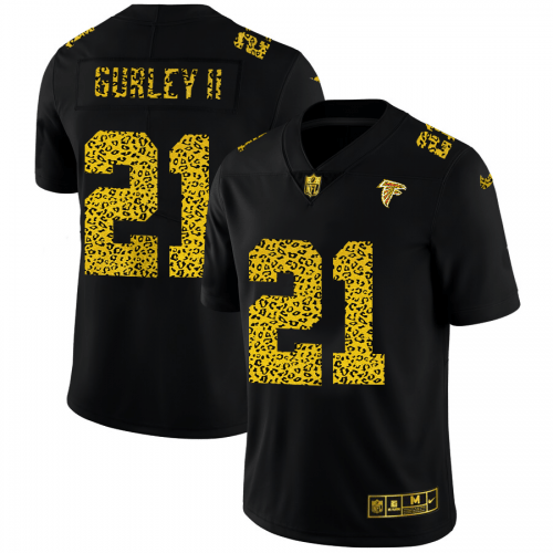 Atlanta Falcons #21 Todd Gurley II Nike Leopard Print Fashion Vapor Limited NFL Jersey Black