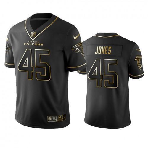 Atlanta Falcons #45 Deion Jones Stitched NFL Vapor Untouchable Limited Black Golden Jersey