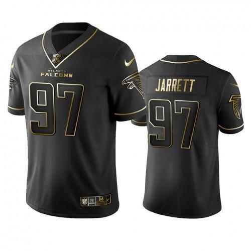 Atlanta Falcons #97 Grady Jarrett Stitched NFL Vapor Untouchable Limited Black Golden Jersey