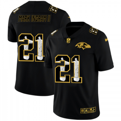 Baltimore Ravens #21 Mark Ingram II Nike Carbon Black Vapor Cristo Redentor Limited NFL Jersey