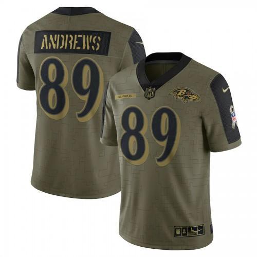 Baltimore Ravens #89 Mark Andrews Olive Nike Salute To Service Limited Player Jersey
