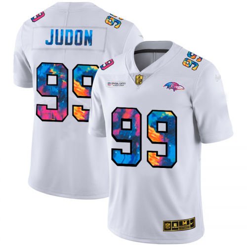 Baltimore Ravens #99 Matthew Judon White Nike Multi-Color 2020 NFL Crucial Catch Limited NFL Jersey