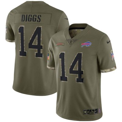 Buffalo Bills #14 Stefon Diggs 2022 Salute To Service Limited Jersey - Olive