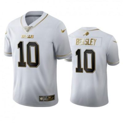 Buffalo Buffalo Bills #10 Cole Beasley White Golden Edition Vapor Limited NFL 100 Jersey