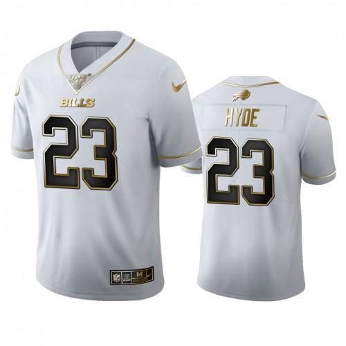 Buffalo Buffalo Bills #23 Micah Hyde White Golden Edition Vapor Limited NFL 100 Jersey