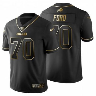 Buffalo Buffalo Bills #70 Cody Ford Black Golden Limited NFL 100 Jersey