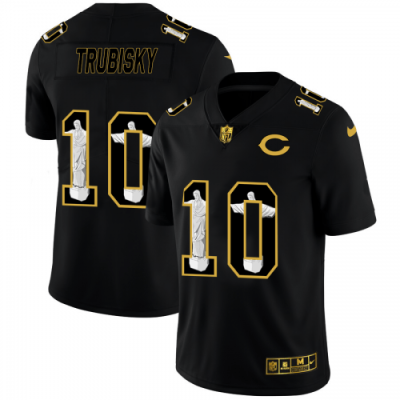 Chicago Chicago Bears #10 Mitchell Trubisky Nike Carbon Black Vapor Cristo Redentor Limited NFL Jersey