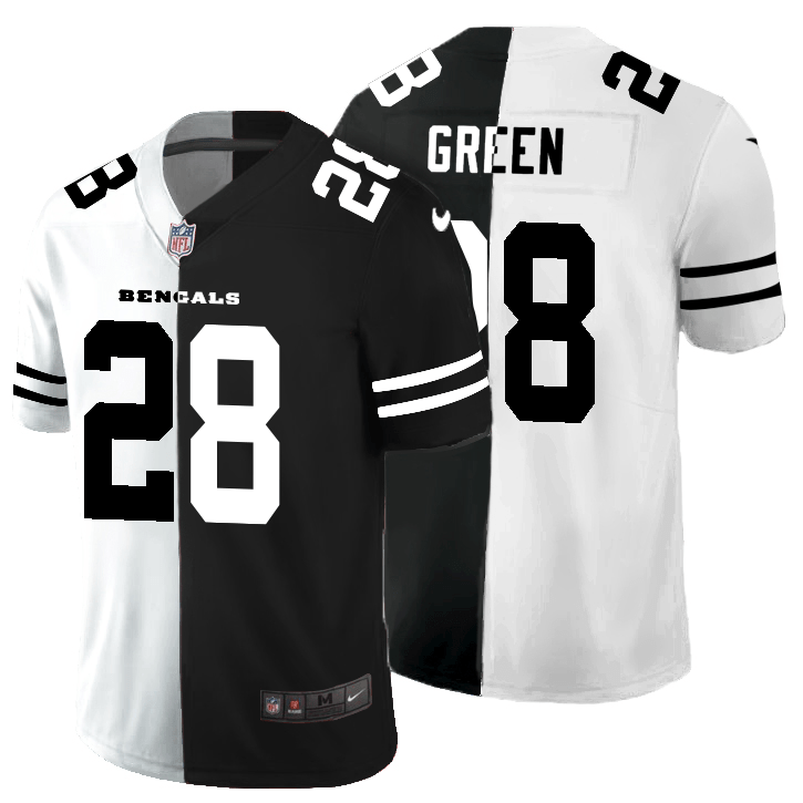 Cincinnati Bengals #28 Joe Mixon Black V White Peace Split Nike Vapor Untouchable Limited NFL Jersey