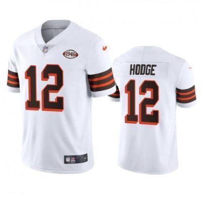 Cleveland Cleveland Browns #12 Khadarel Hodge Nike 1946 Collection Alternate Vapor Limited NFL Jersey - White