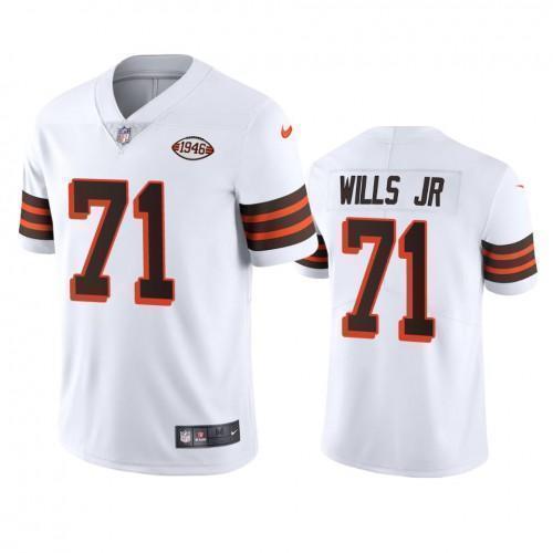 Cleveland Cleveland Browns #71 Jedrick Wills Jr. Nike 1946 Collection Alternate Vapor Limited NFL Jersey - White