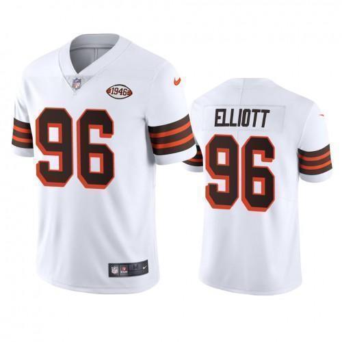 Cleveland Cleveland Browns #96 Jordan Elliott Nike 1946 Collection Alternate Vapor Limited NFL Jersey - White