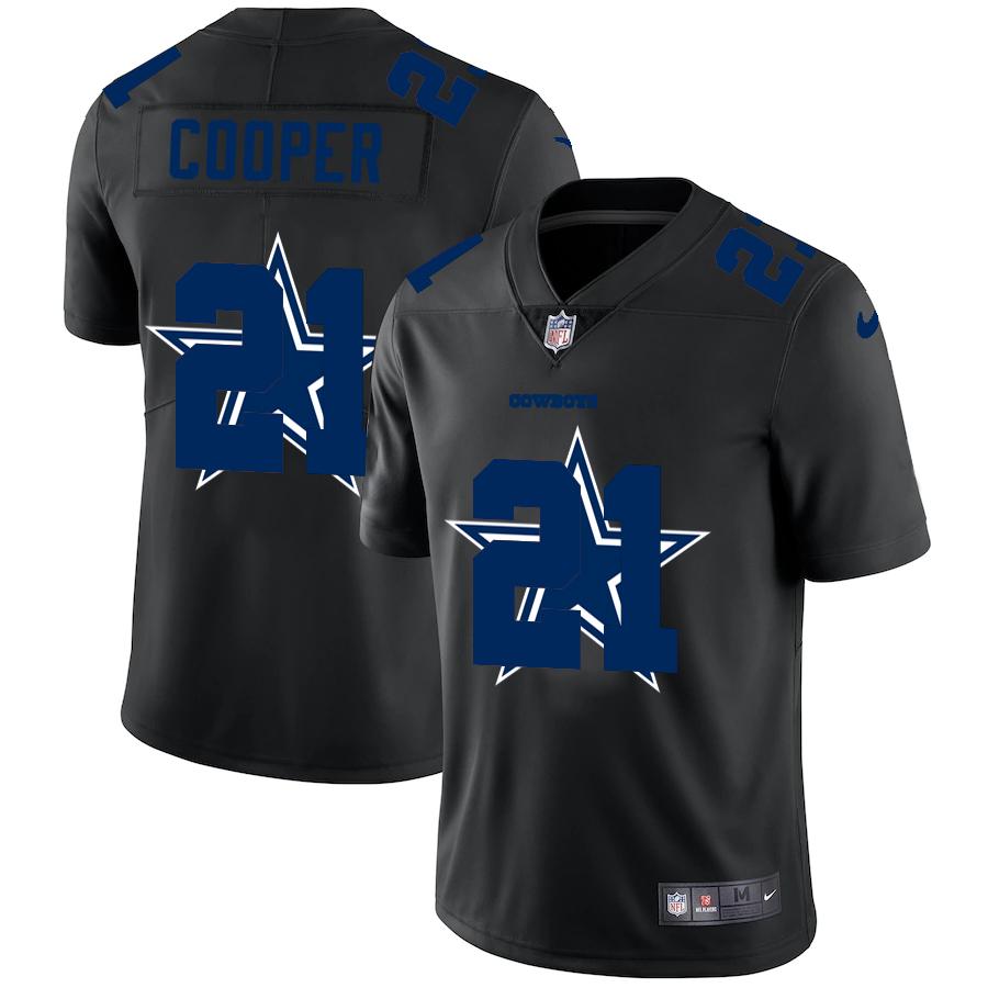 Dallas Cowboys #21 Ezekiel Elliott Nike Team Logo Dual Overlap Limited NFL Jersey Black