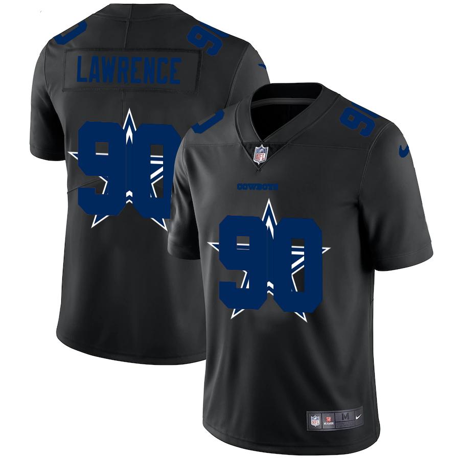 Dallas Cowboys #90 Demarcus Lawrence Nike Team Logo Dual Overlap Limited NFL Jersey Black