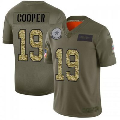 Dallas Cowboys #19 Amari Cooper Nike 2019 Olive Camo Salute To Service Limited NFL Jersey