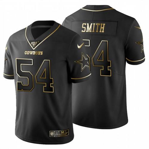 Dallas Cowboys #54 Jaylon Smith Nike Black Golden Limited NFL 100 Jersey