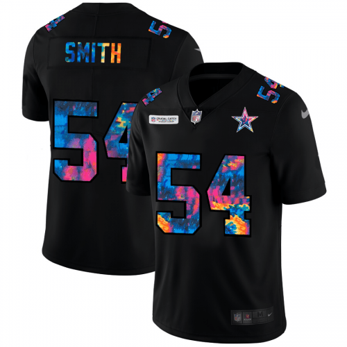 Dallas Cowboys #54 Jaylon Smith Nike Multi-Color Black 2020 NFL Crucial Catch Vapor Untouchable Limited Jersey