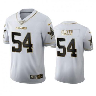Dallas Cowboys #54 Jaylon Smith Nike White Golden Edition Vapor Limited NFL 100 Jersey