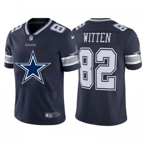 Dallas Cowboys #82 Jason Witten Navy Blue Nike Big Team Logo Vapor Limited NFL Jersey