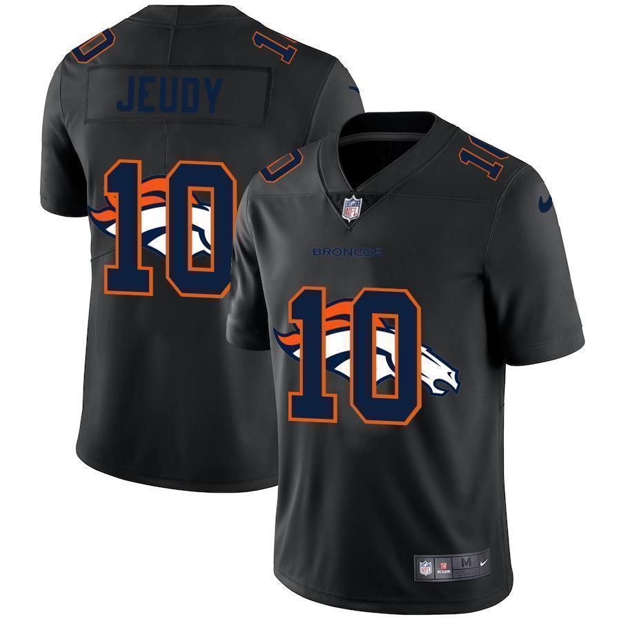 Denver Broncos #10 Jerry Jeudy Nike Team Logo Dual Overlap Limited NFL Jersey Black