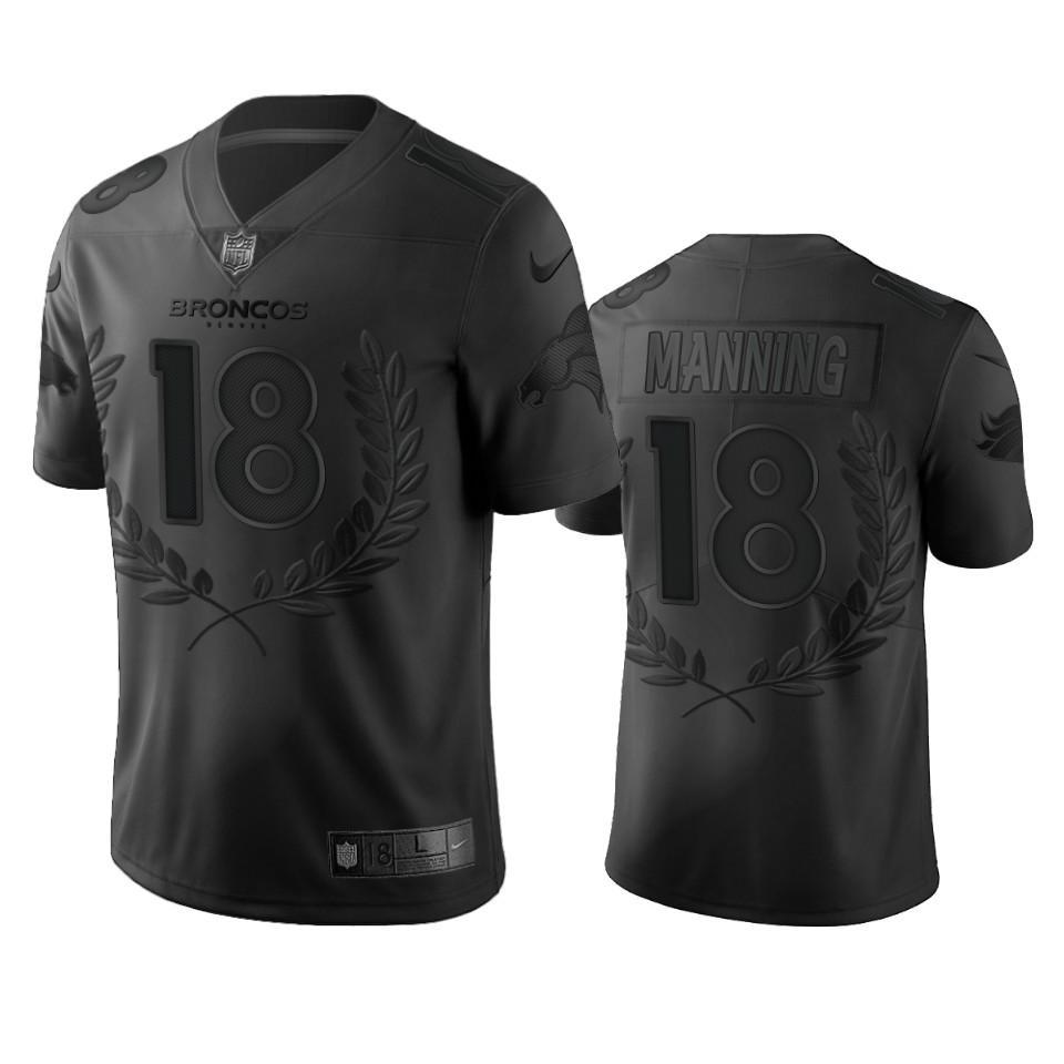 Denver Broncos #18 Peyton Manning Nike Black NFL MVP Limited Edition Jersey