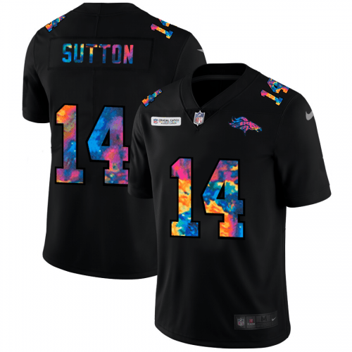 Denver Denver Broncos #14 Courtland Sutton Nike Multi-Color Black 2020 NFL Crucial Catch Vapor Untouchable Limited Jersey