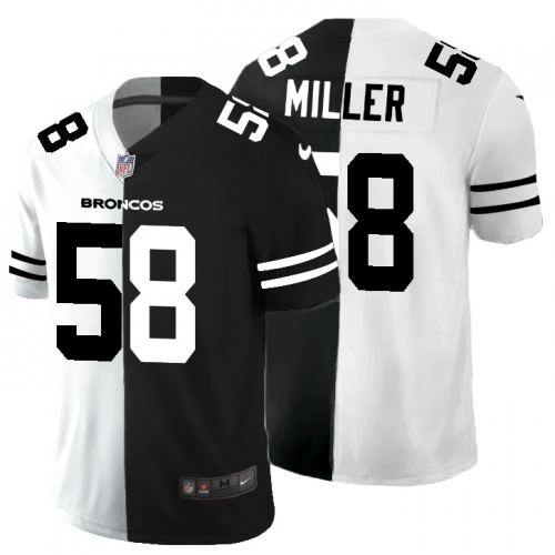 Denver Denver Broncos #58 Von Miller Black V White Peace Split Nike Vapor Untouchable Limited NFL Jersey
