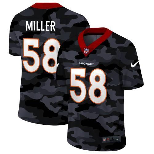 Denver Denver Broncos #58 Von Miller Nike 2020 Black CAMO Vapor Untouchable Limited Stitched NFL Jersey