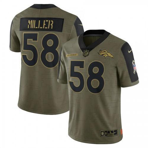 Denver Denver Broncos #58 Von Miller Olive Nike Salute To Service Limited Player Jersey