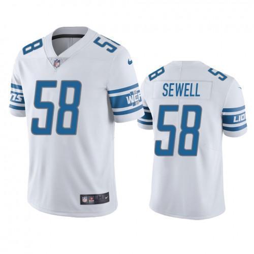 Detroit Lions #58 Penei Sewell White Stitched NFL Vapor Untouchable Limited Jersey