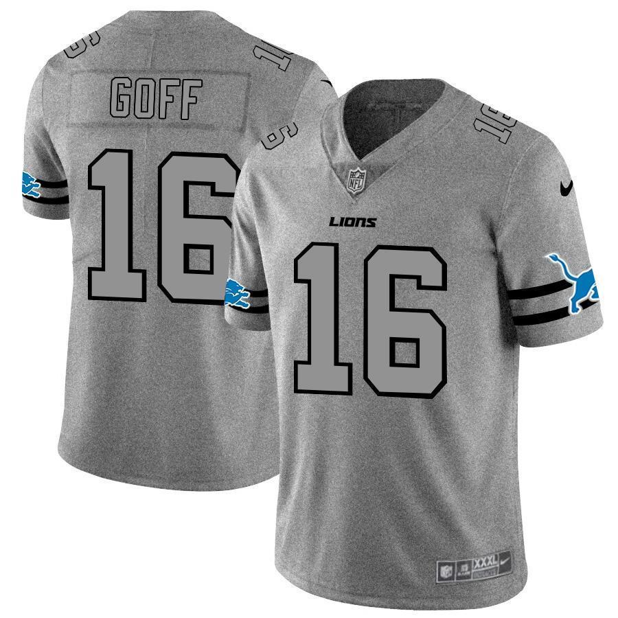 Detroit Lions #16 Jared Goff Nike Gray Gridiron II Vapor Untouchable Limited NFL Jersey