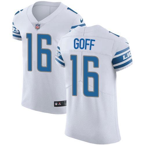 Detroit Lions #16 Jared Goff White Stitched NFL New Elite Jersey