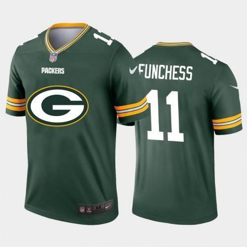 Green Bay Packers #11 Devin Funchess Green Nike Big Team Logo Vapor Jersey