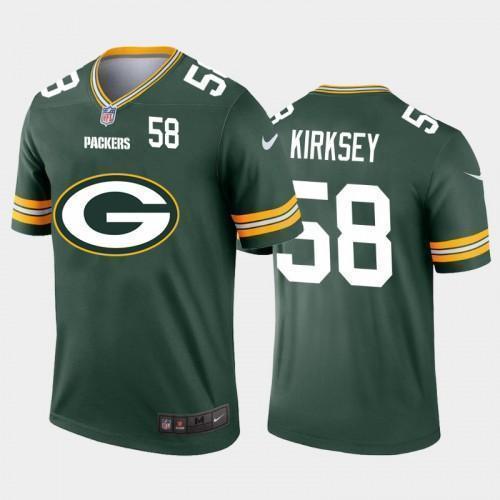 Green Bay Packers #58 Christian Kirksey Green Nike Big Team Logo Player Vapor Jersey