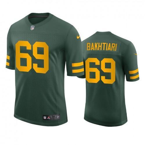 Green Bay Packers #69 David Bakhtiari Nike Alternate Vapor Limited Player Jersey - Green